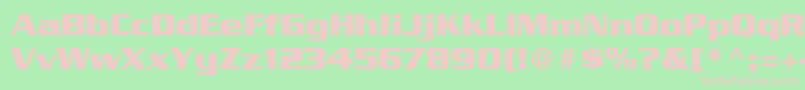 B5-fontti – vaaleanpunaiset fontit vihreällä taustalla