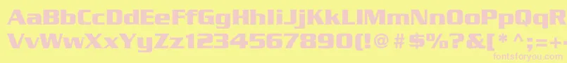 フォントB5 – ピンクのフォント、黄色の背景