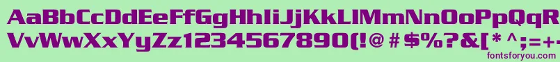 B5 Font – Purple Fonts on Green Background