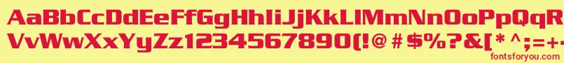 B5 Font – Red Fonts on Yellow Background