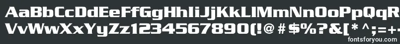 Шрифт B5 – белые шрифты на чёрном фоне