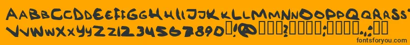 RГ¶vkrm Font – Black Fonts on Orange Background