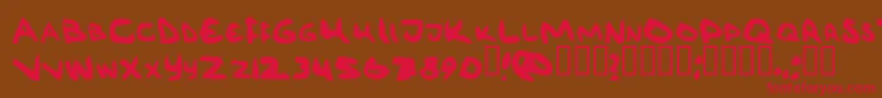 RГ¶vkrm Font – Red Fonts on Brown Background