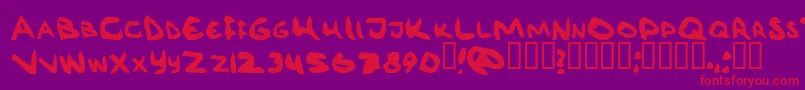 RГ¶vkrm Font – Red Fonts on Purple Background