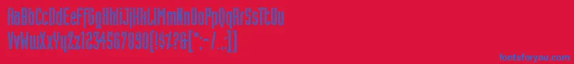 IndustriaLtInlineA-fontti – siniset fontit punaisella taustalla
