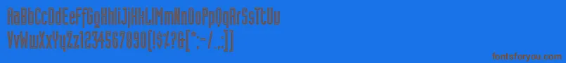 IndustriaLtInlineA Font – Brown Fonts on Blue Background