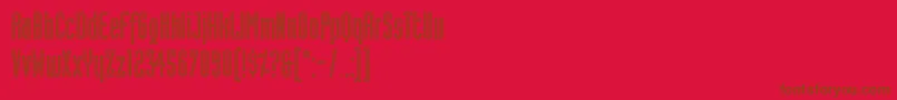 Шрифт IndustriaLtInlineA – коричневые шрифты на красном фоне