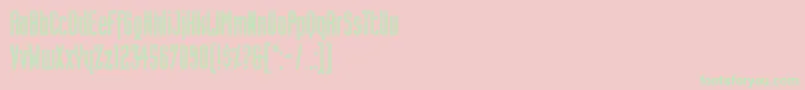 IndustriaLtInlineA Font – Green Fonts on Pink Background