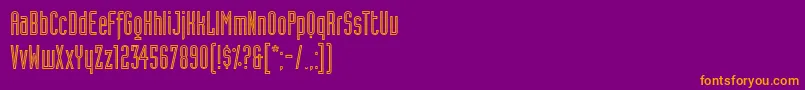 IndustriaLtInlineA Font – Orange Fonts on Purple Background