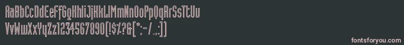 Шрифт IndustriaLtInlineA – розовые шрифты на чёрном фоне