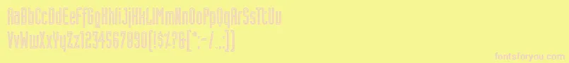 IndustriaLtInlineA Font – Pink Fonts on Yellow Background