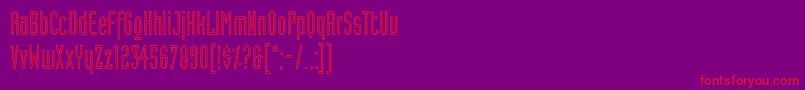 IndustriaLtInlineA Font – Red Fonts on Purple Background