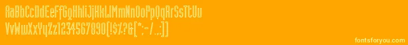 IndustriaLtInlineA Font – Yellow Fonts on Orange Background