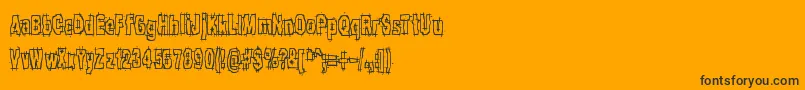 HackSlashBrk Font – Black Fonts on Orange Background