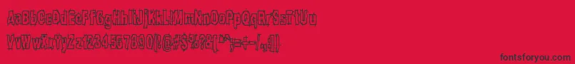 HackSlashBrk Font – Black Fonts on Red Background