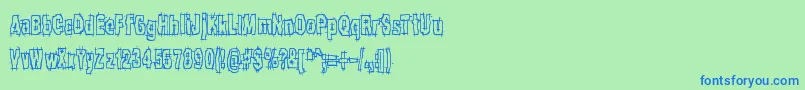 HackSlashBrk Font – Blue Fonts on Green Background