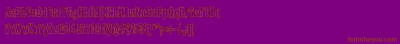 HackSlashBrk-Schriftart – Braune Schriften auf violettem Hintergrund