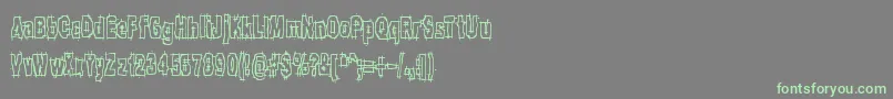HackSlashBrk Font – Green Fonts on Gray Background