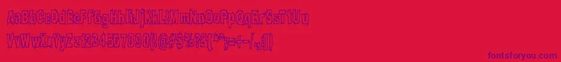 HackSlashBrk Font – Purple Fonts on Red Background