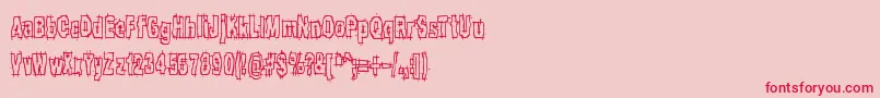 HackSlashBrk Font – Red Fonts on Pink Background