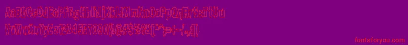 HackSlashBrk Font – Red Fonts on Purple Background