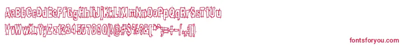 HackSlashBrk Font – Red Fonts on White Background