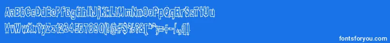 HackSlashBrk Font – White Fonts on Blue Background