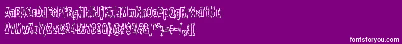 HackSlashBrk Font – White Fonts on Purple Background