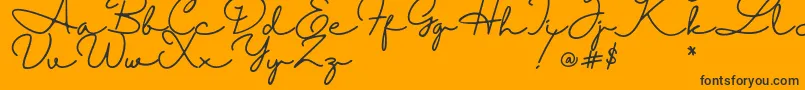 Halimun Font – Black Fonts on Orange Background