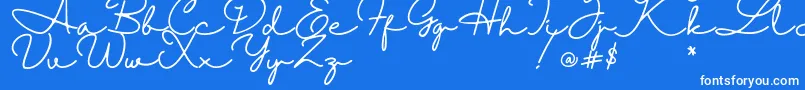 Halimun Font – White Fonts on Blue Background