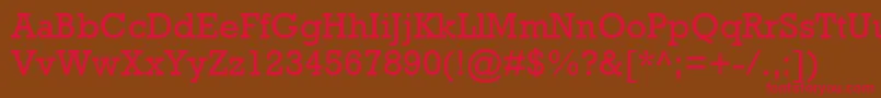Rockwell Font – Red Fonts on Brown Background
