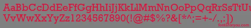 Rockwell Font – Red Fonts on Gray Background