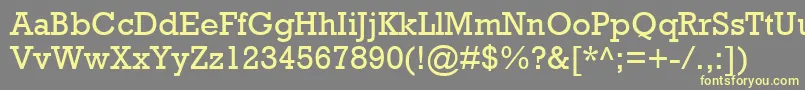 Rockwell Font – Yellow Fonts on Gray Background