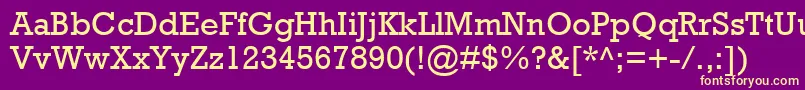 Rockwell Font – Yellow Fonts on Purple Background