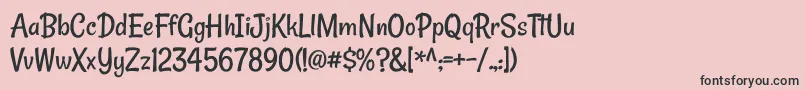 RanchoRegular Font – Black Fonts on Pink Background