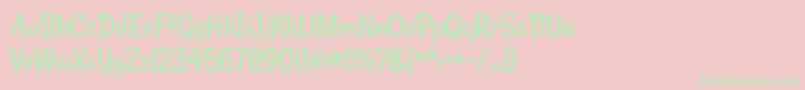 RanchoRegular Font – Green Fonts on Pink Background