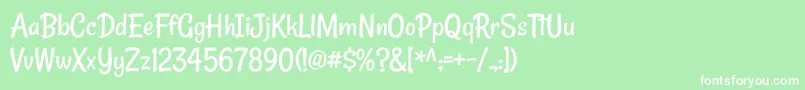 RanchoRegular Font – White Fonts on Green Background