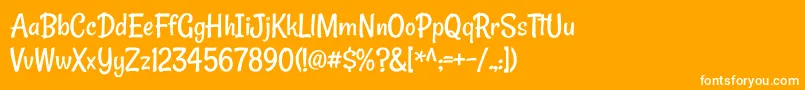 RanchoRegular Font – White Fonts on Orange Background