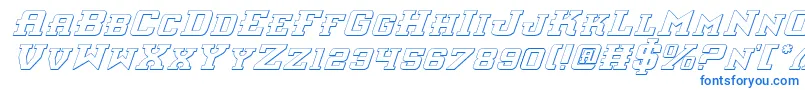 Interceptorsi Font – Blue Fonts on White Background