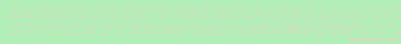 Interceptorsi Font – Pink Fonts on Green Background