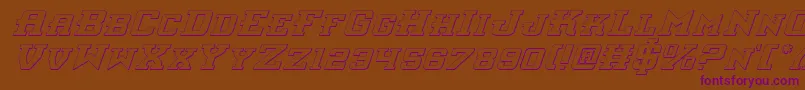 Interceptorsi Font – Purple Fonts on Brown Background