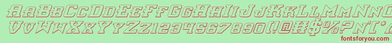 Interceptorsi Font – Red Fonts on Green Background