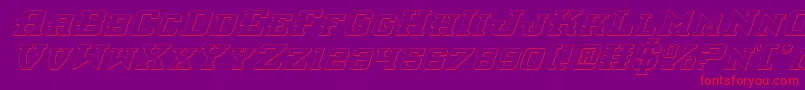 Interceptorsi Font – Red Fonts on Purple Background