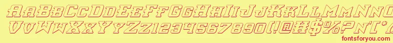 Interceptorsi Font – Red Fonts on Yellow Background