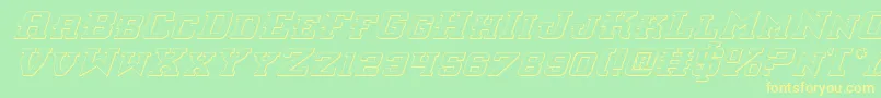 Interceptorsi Font – Yellow Fonts on Green Background