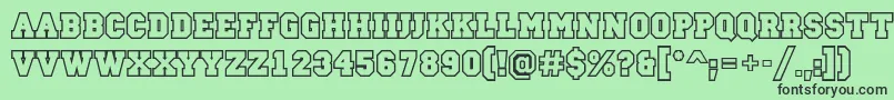 CampusotlBold Font – Black Fonts on Green Background