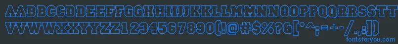 CampusotlBold Font – Blue Fonts on Black Background