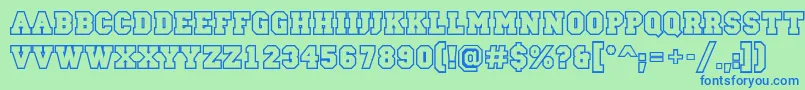 CampusotlBold Font – Blue Fonts on Green Background