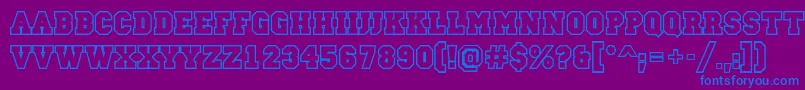 CampusotlBold Font – Blue Fonts on Purple Background