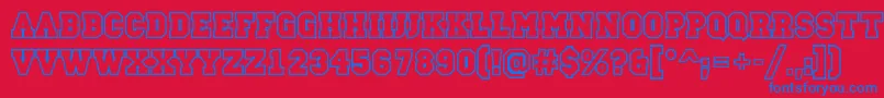 CampusotlBold Font – Blue Fonts on Red Background